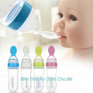 Bình thìa ăn dặm silicon siêu mềm cho bé