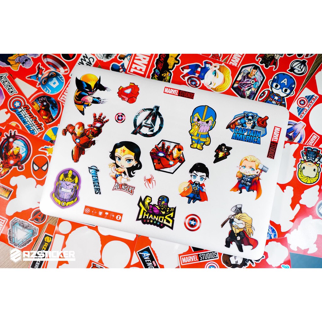 [Set 100+] Sticker  Marvel Chipi | Dán Nón Bảo Hiêm, Điện Thoại, Laptop, Bình Nước...Chống Nước, Chống Bay Màu