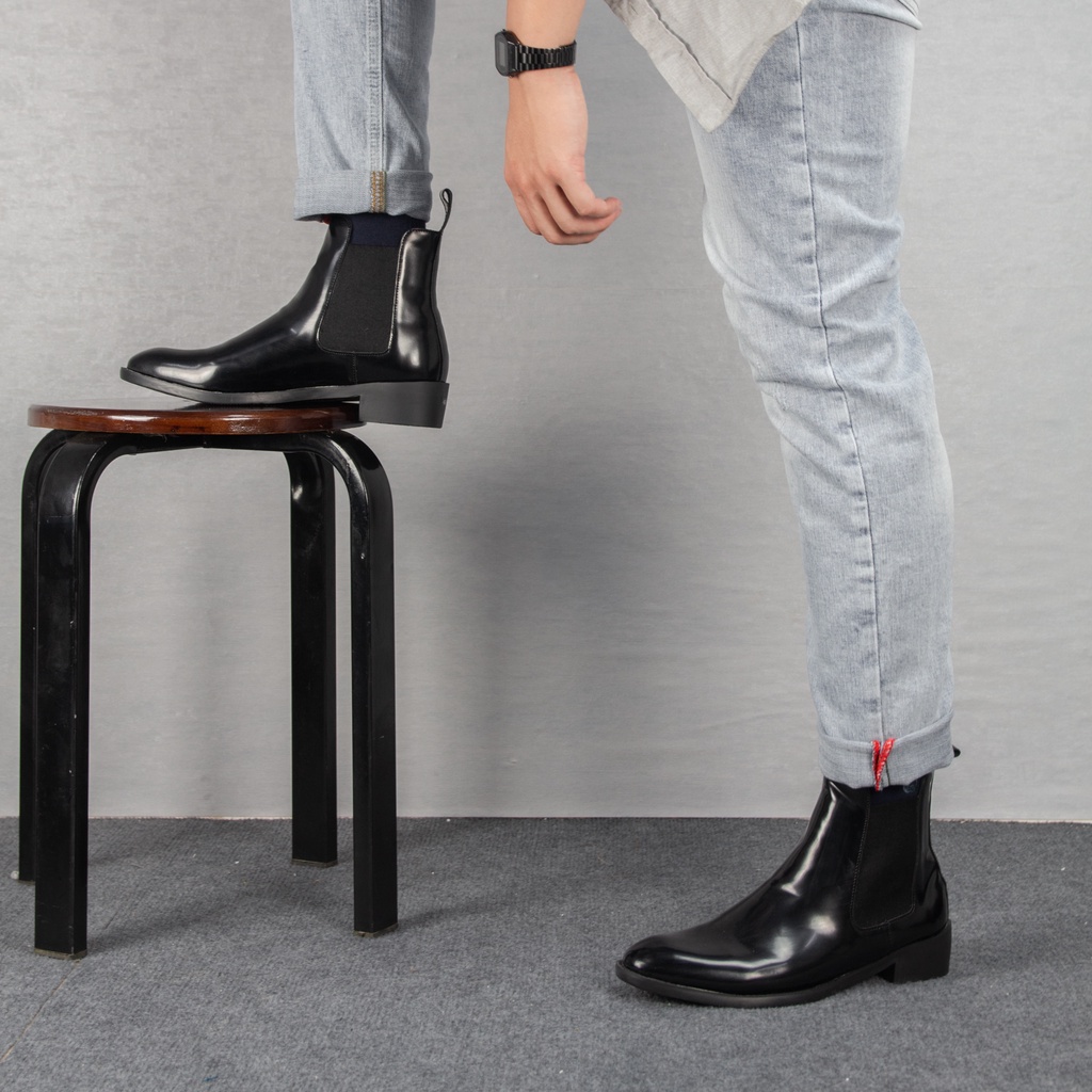 Giày Chelsea Boots tăng chiều cao bí mật - tiện lợi dễ xỏ - dễ phối đồ - đế cao su non êm chân Đức Linh GDA015
