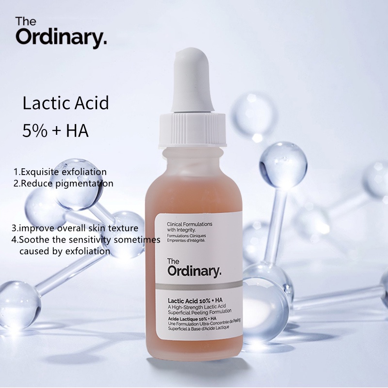 The Ordinary Tẩy Da Chết Mụn Đầu Đen Tinh Chất Lactic Acid 5%+ HA Mực Toner 30ml