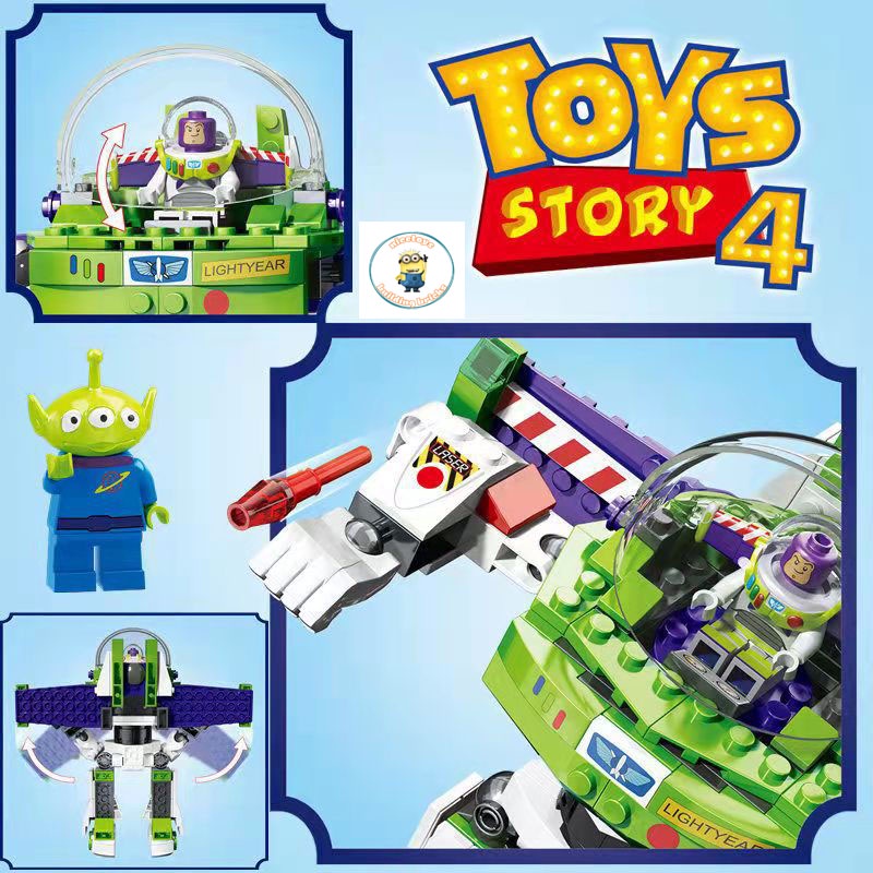 Đồ Chơi Lắp Ráp Kiểu LEGO Toys Story Phi Hành Gia Astronaut Buzz Lightyear Mecha Puzzle Model 9060 Với 243+ Mảnh Ghép