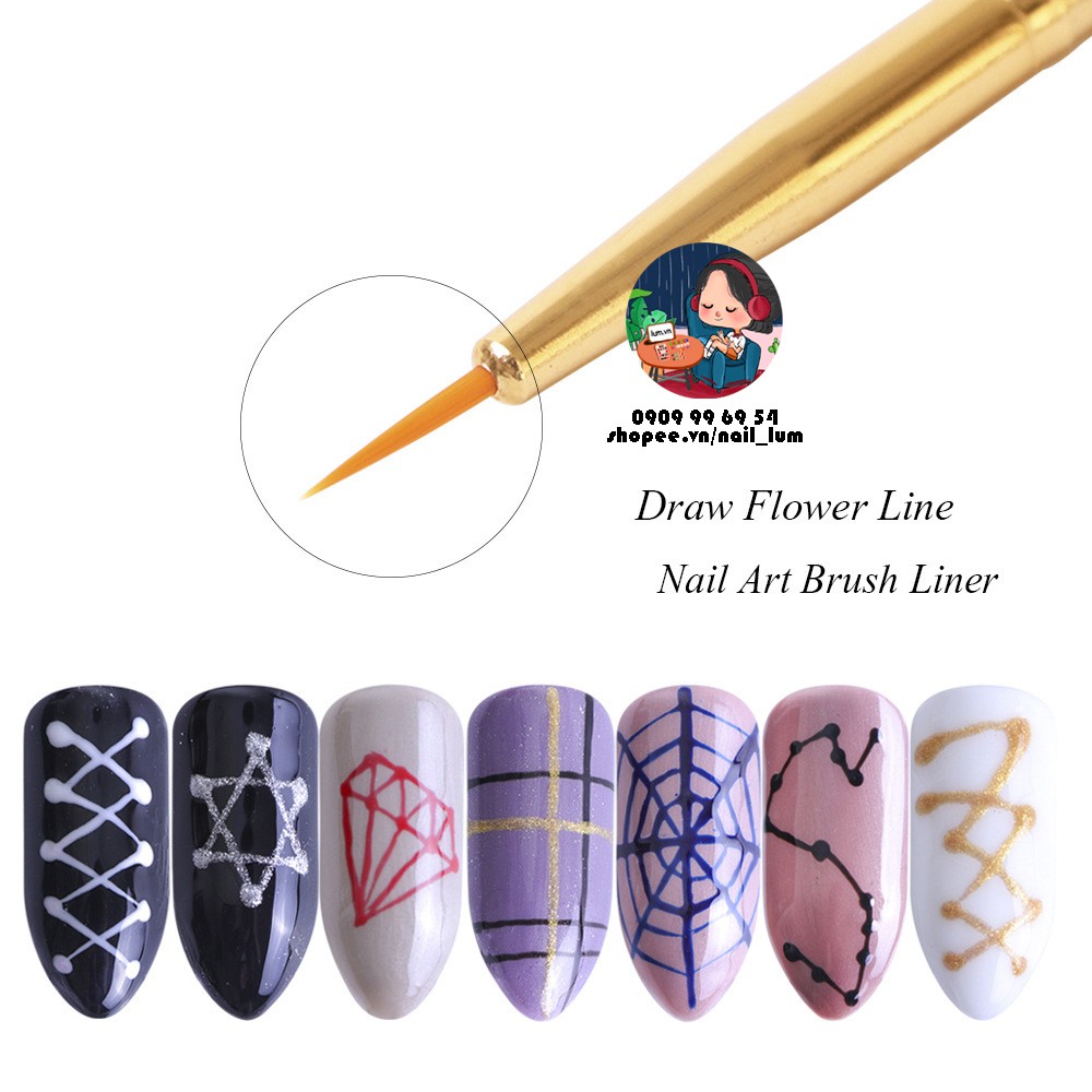 [Video Thưc Tế] Set 15 Cọ Vẽ Nail - Trang Trí Móng Chuyên Dụng