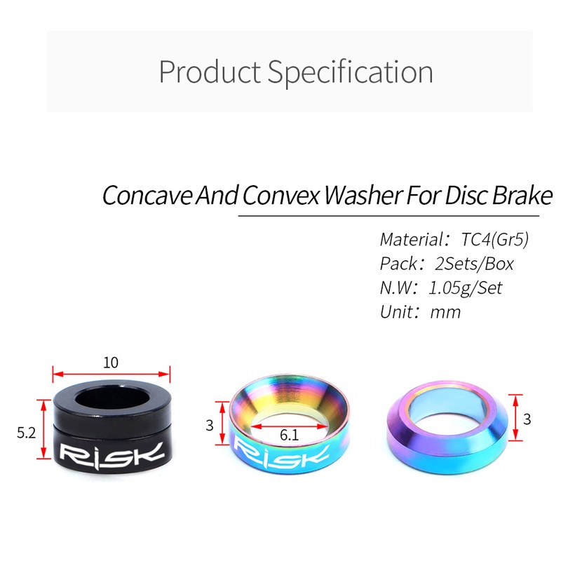 Set 4 Vòng Đệm Phanh Xe Đạp Leo Núi BMX M6 Bằng Titan Cao Cấp