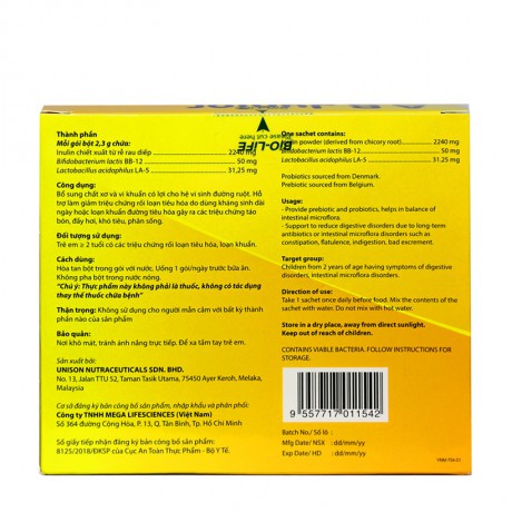 Men vi sinh A B Junior Pre&amp;Pro – Hỗ trợ giảm táo bón, khó tiêu, chướng bụng (10 / 30 gói)