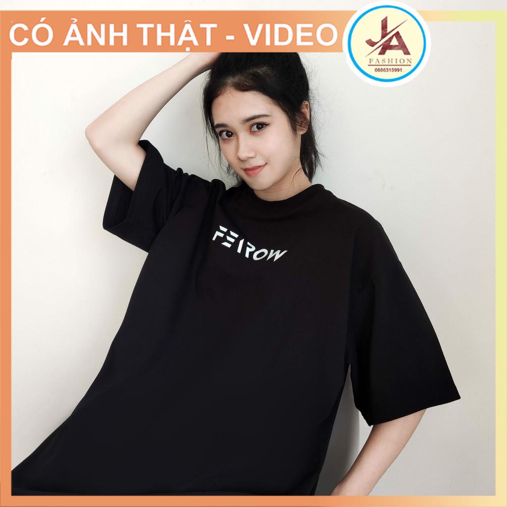 Áo thun Signature FEAROW Đen/Trắng , áo phông unisex form rộng nam nữ chất cotton