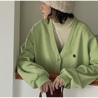 Cardigan trắng -xanh