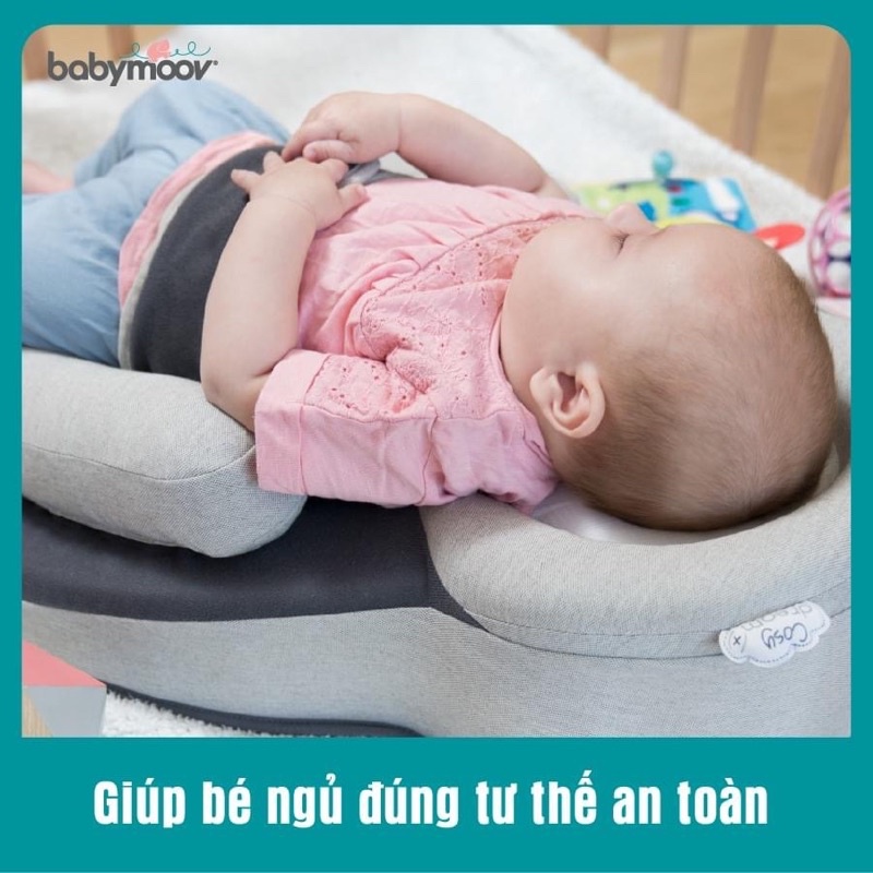 Đệm ngủ đúng tư thế, chống trào ngược cho bé sơ sinh Babymoov Plus