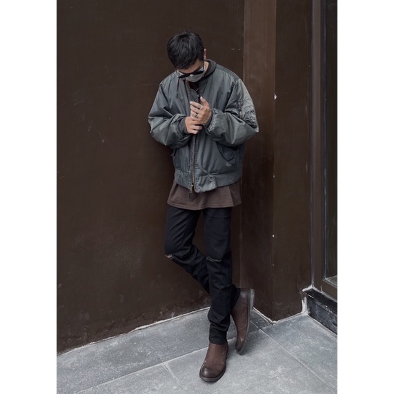 Quần jean nam slimfit đen rách gối TALURETRO quần bò chất jean co dãn kèm ảnh thật