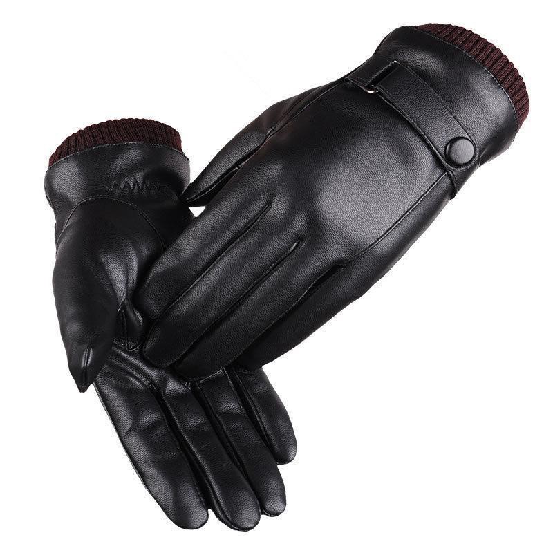 [SALE] Găng tay da nam mùa đông chống rét nam phượt thủ cảm giác tay ga tốt cảm ứng điện thoại GT02