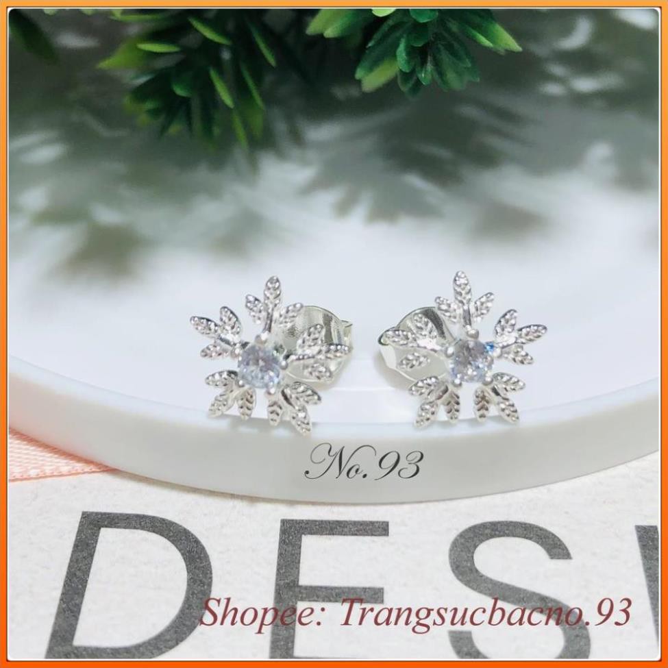 (BẠC CHUẨN)  BÔNG TAI BẠC TA HOA TUYẾT PHỤ KIỆN TRANG SỨC CAO CẤP NO.93 HOA TAI XINH XẮN KHUYÊN TAI HT318