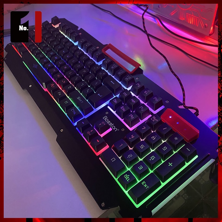 Bàn Phím Gaming Máy Tính BOSSTON R700 Led Rgb Bàn Phím Vi Tính Laptop Pc Chơi Game Giá Rẻ Có Dây