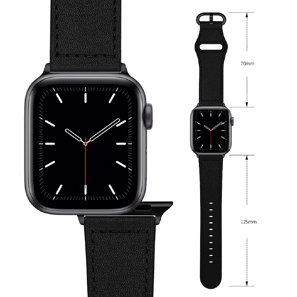 Dây Đeo Bằng Da Thật Dùng Cho Đồng Hồ Thông Minh iWatch Series 7 6 SE 5 4 3 2 1