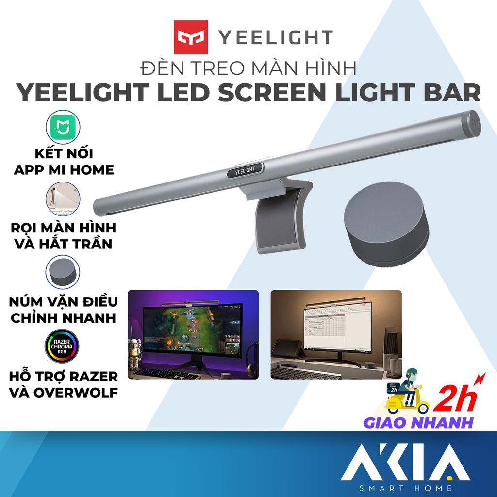 Đèn treo màn hình Yeelight Led Screen Light Bar Pro, Soi bàn phím, Giảm ánh sáng xanh, Trang trí bàn làm việc