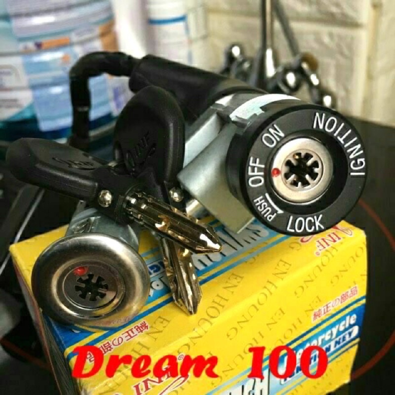 Ổ khóa 8 cạnh Dream 50 100cc  (phụ tùng cho Honda Dream các đời, có khóa yên xe máy INF