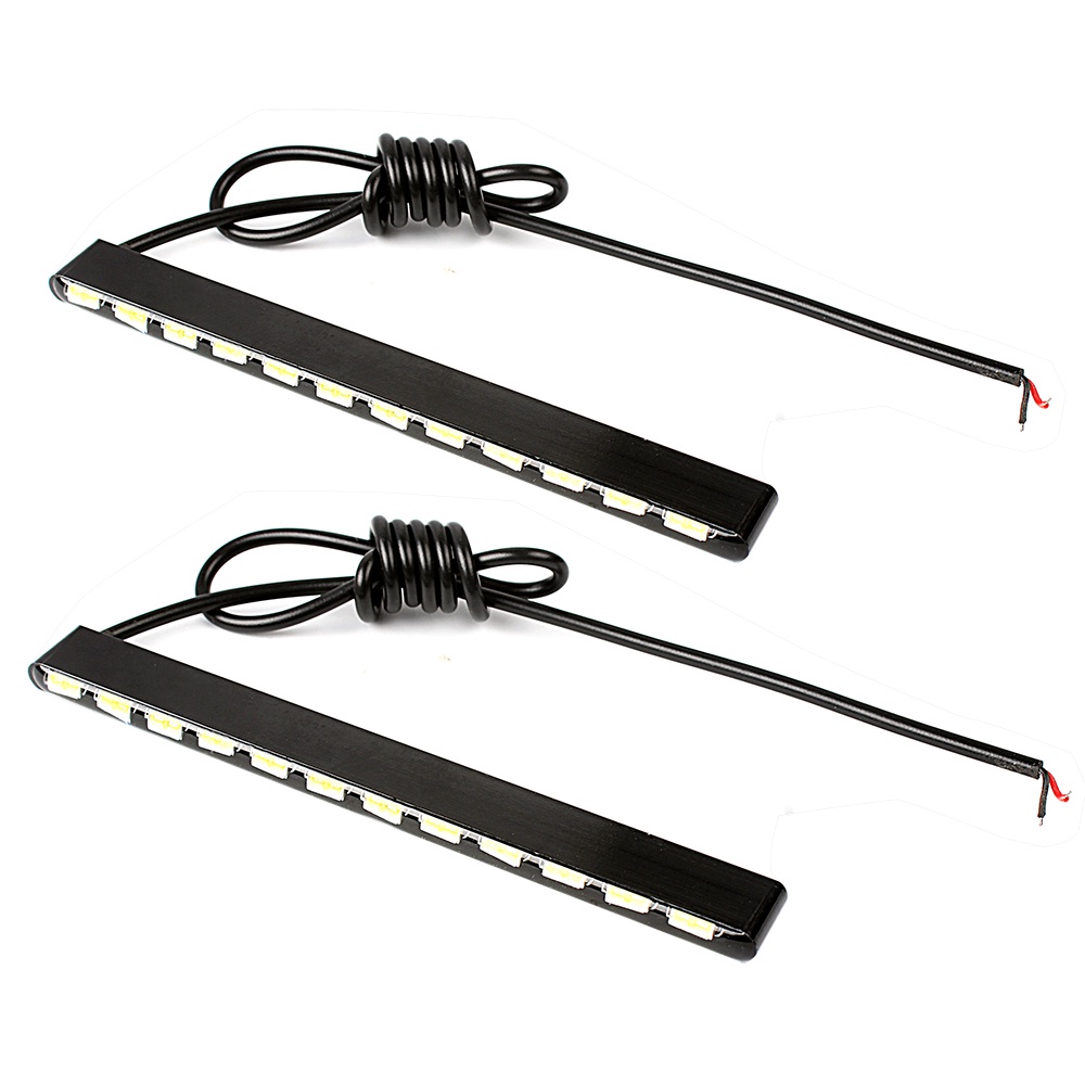 2 dây đèn 12 bóng LED chip SMD 7030 chạy ban ngày siêu sáng cho ô tô