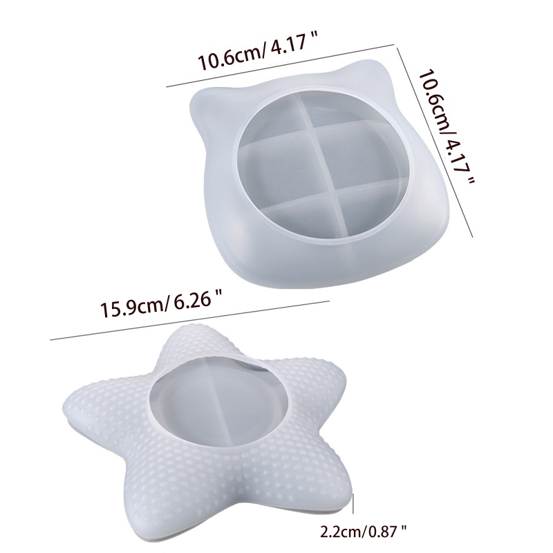 Sa Khuôn Silicone Làm Khay Đựng Đồ Trang Trí Hình Ngôi Sao Kiểu Cách Diy