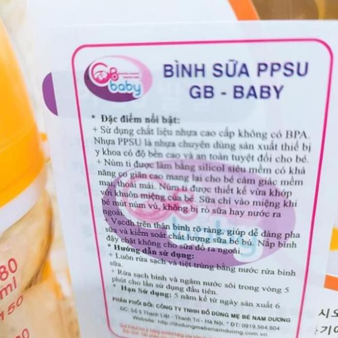 Bình sữa Hàn Quốc PPSU cổ rộng 180ml cho bé