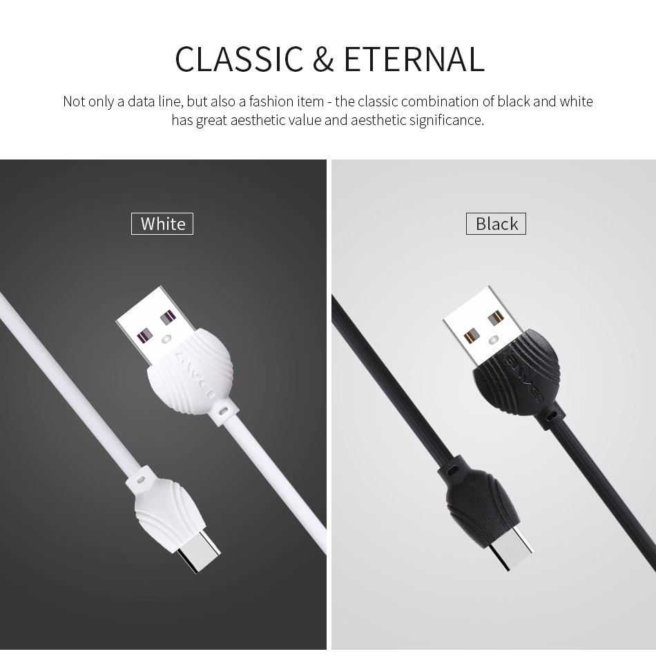 Cáp sạc Awei Cl-62 cổng USB Type-C chất lượng cao dành cho Huawei Vivo Samsung