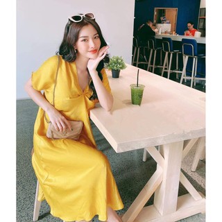 đầm lụa xoắn ngực nữ tính