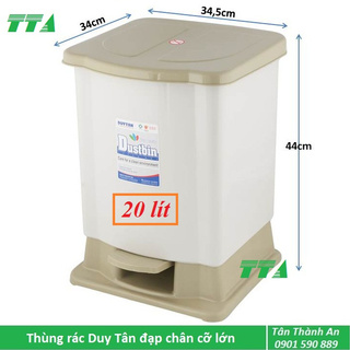 Thùng rác nhựa đạp chân Duy Tân cỡ lớn