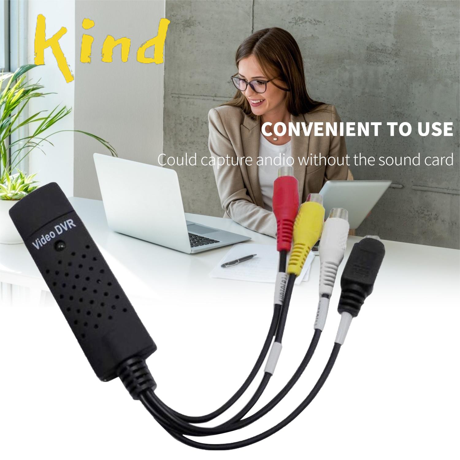 Bộ Chuyển Đổi Âm Thanh Hình Ảnh Usb 2.0 Màu Đen
