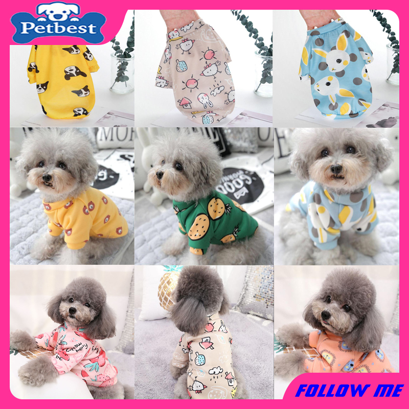 ★〓PetBest〓★Autumn and Winter Wholesale Cartoon Pet Clothes Dog Puppy Clothes Plus Fleece Sweater Dog Shirt Cat Pullover