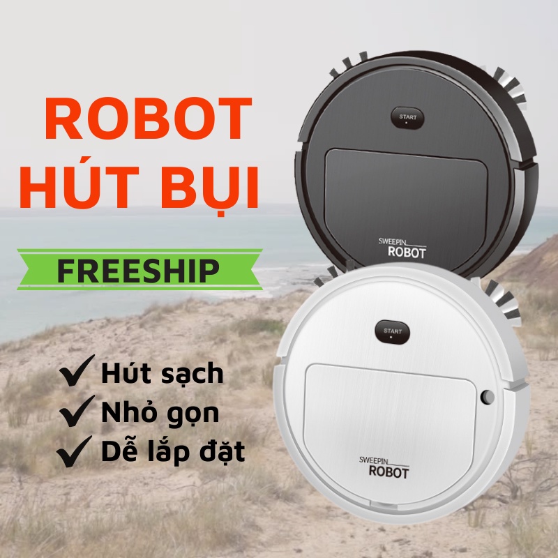 Robot Hút Bụi, Máy Quét Nhà Tự Động, Thiết Kế Sang Trọng SIXTEEN