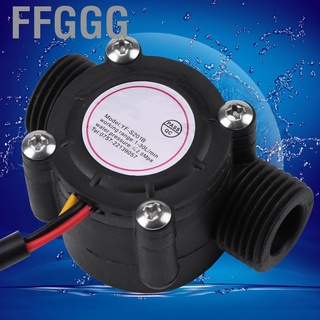 Ffggg Precision G3/4 Thread Water Flow Sensor Hall Effect Flowmeter 1-30L/min Black oe
