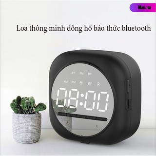 [Hàng Hot] Loa Bluetooth Di Động Có Mặt Gương Tích Hợp Đồng Hồ Báo Thức Mini Q12
