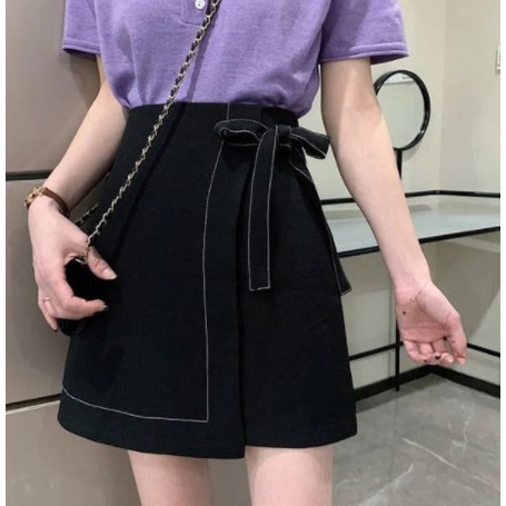 Chân Váy Chữ A Trơn Chỉ Nổi Có Nơ Buộc CV12 | BigBuy360 - bigbuy360.vn