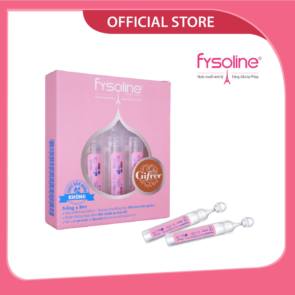 Fysoline - Nước muối sinh lý Pháp - Vệ sinh mắt, mũi, miệng cho bé