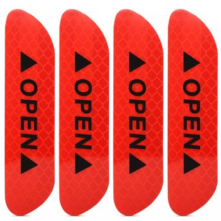 Bộ 04 Decal phản quang OPEN dán cánh cửa ô tô