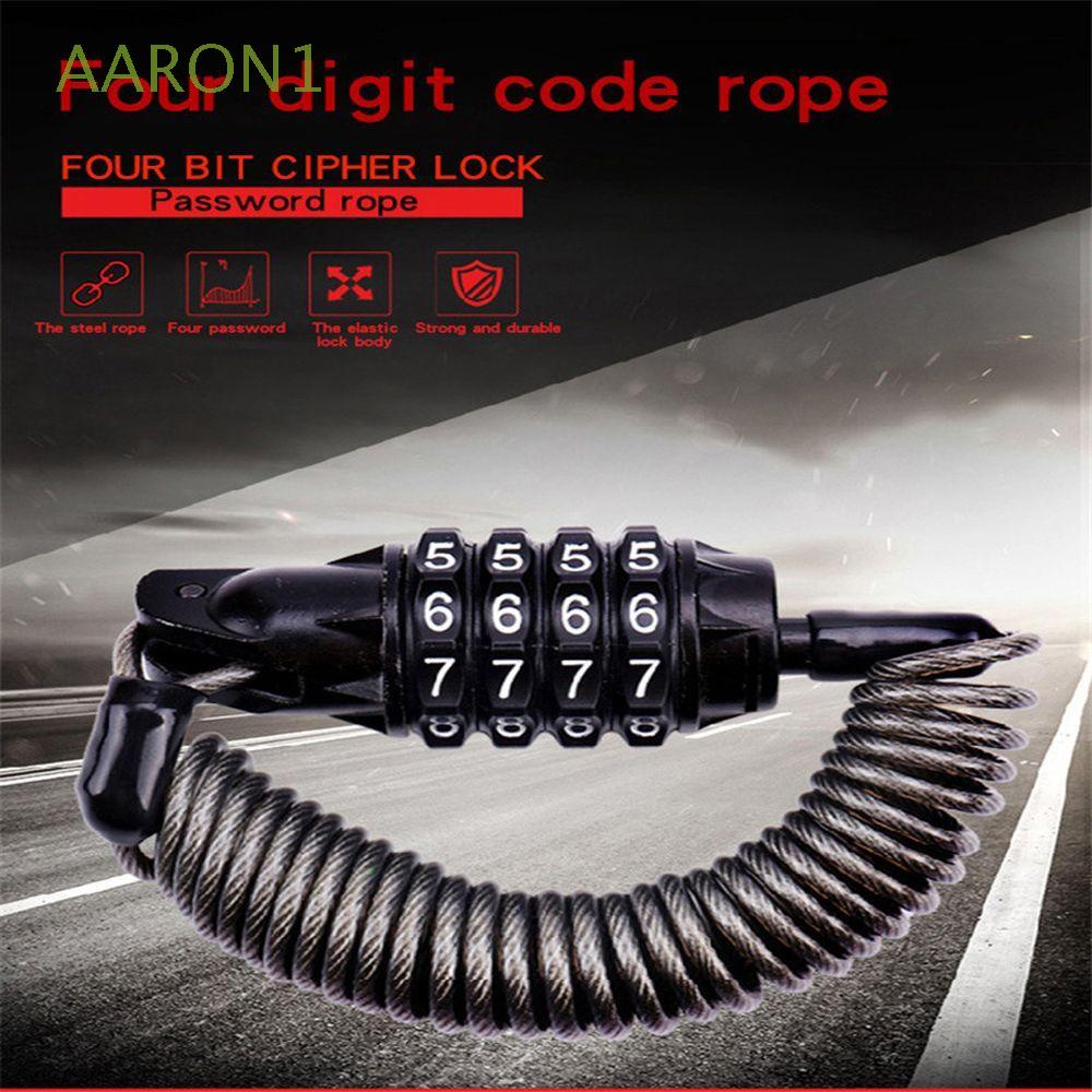 Ổ Khóa Mật Khẩu Aaron1 Dây Thép Đa Năng Chống Trộm Cho Xe Đạp/Xe Máy