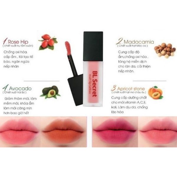 SON KEM Lì BL SECRE BL05 Secret Matt Lipgloss Jolie
