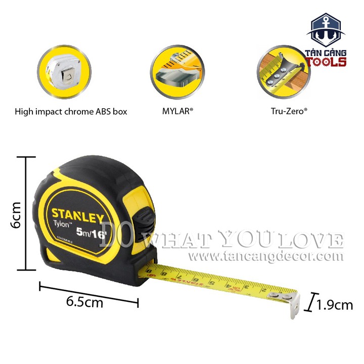 Thước cuộn thép TYLON 5M-19mm Stanley STHT30696-8