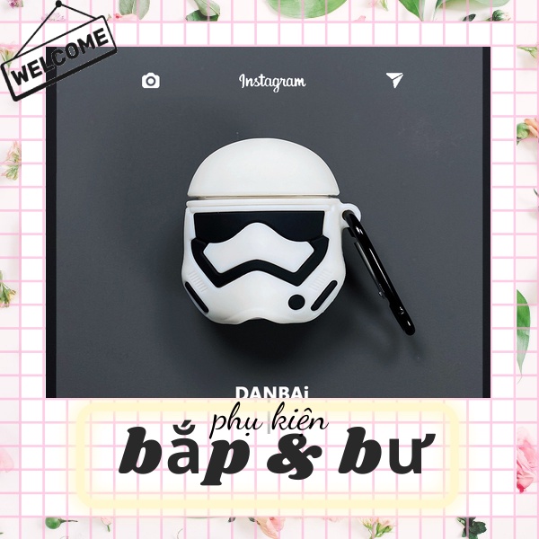 Vỏ bảo vệ bao đựng tai nghe Airpod 1/Airpod 2-Mã ốp patman