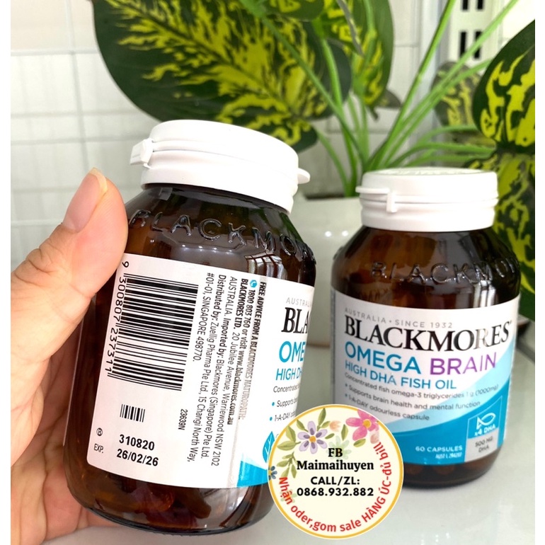 Viên uống dầu cá Omega Brain High Dha Blackmore cho trẻ từ 1 tuổi