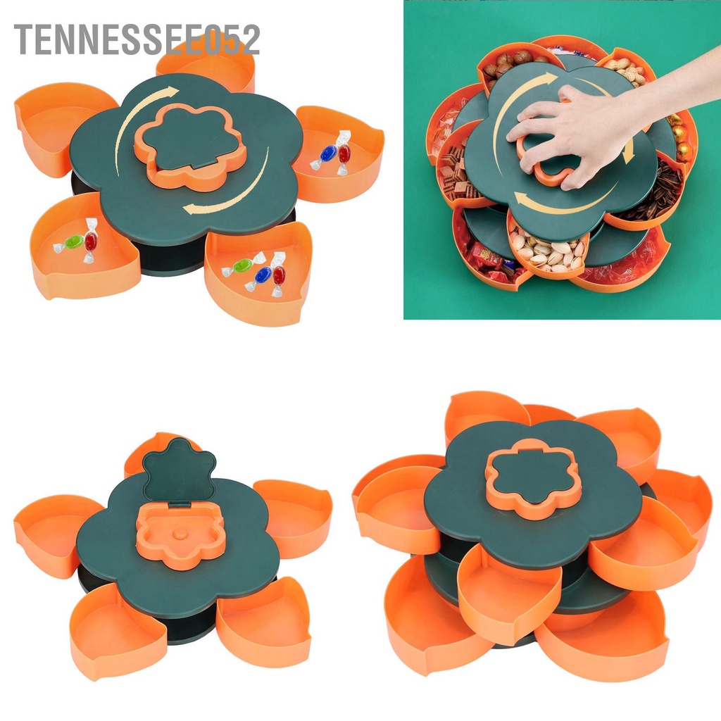 [Hàng Sẵn] Khay đựng bánh kẹo - mứt hình cánh hoa Đa chức năng Dung tích lớn cho gia đình【Tennessee052】