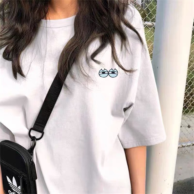 Áo thun from rộng tay lỡ - THÊU MẮT - Style UNISEX (ẢNH CHỤP THẬT 100%) -- [ Xưởng Sỉ Supo ]