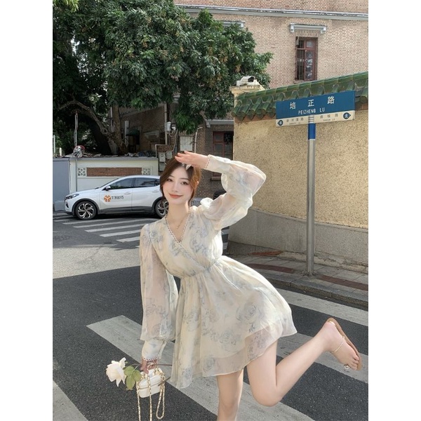 ❤od 2-3 tuần❤váy voan dài tay