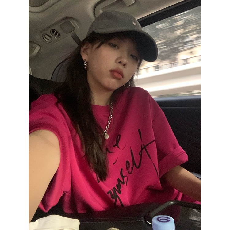 Bộ Đồ Thể Thao Áo Thun Tay Ngắn Dáng Rộng Phối Quần Short Cỡ Lớn Thời Trang Mùa Hè Cho Nữ