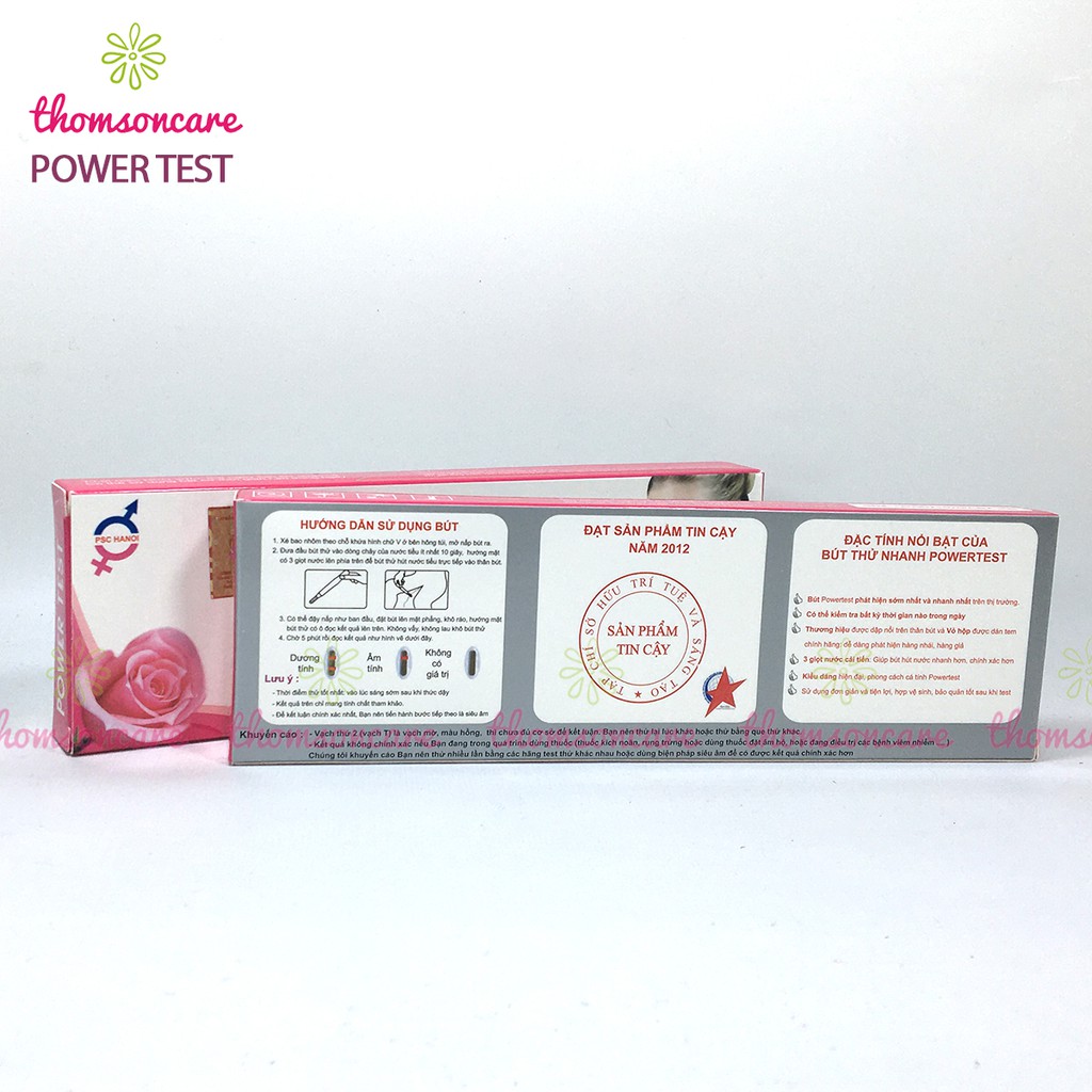 Bút thử thai Power Test điện tử - giao hàng kín đáo, che tên, test thai nhanh, chuẩn chính xác Hộp 1 bút