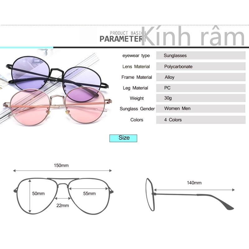 Kính mát hình Oval thời trang dành cho nữ