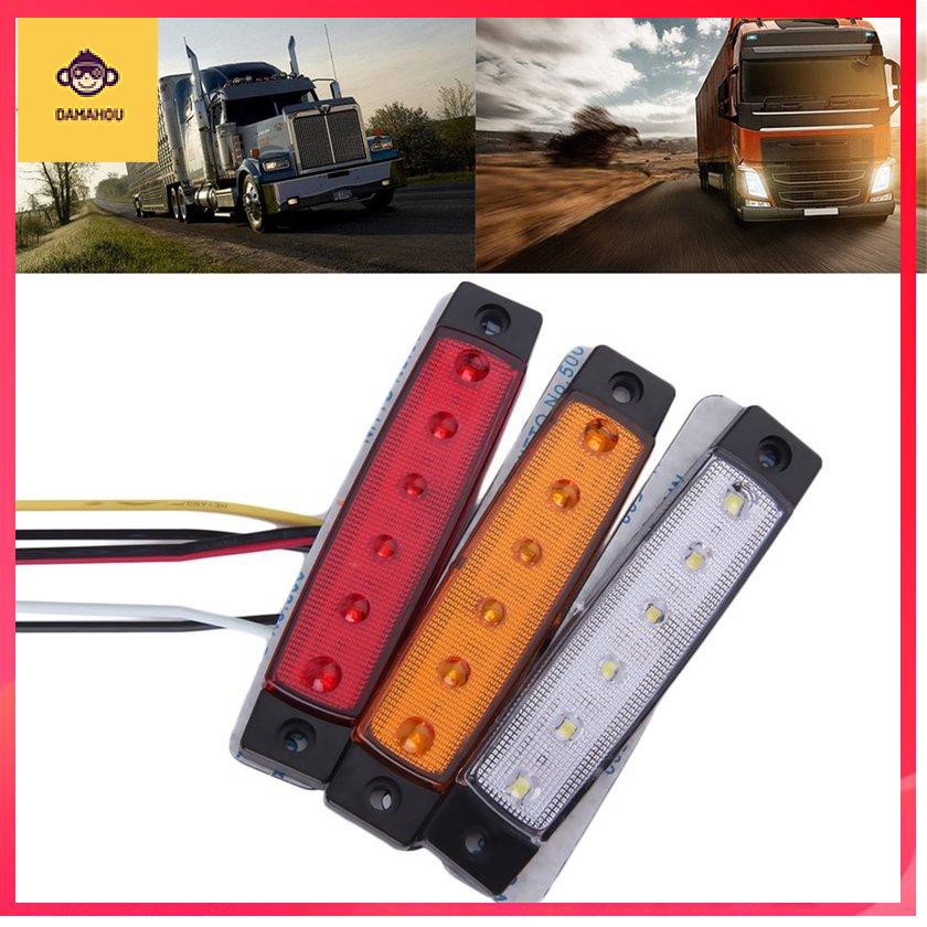 6 LED Xe tải Xe tải Trailer Bên chỉ báo Đánh dấu Đèn chiếu sáng 12V Chống thấm nước