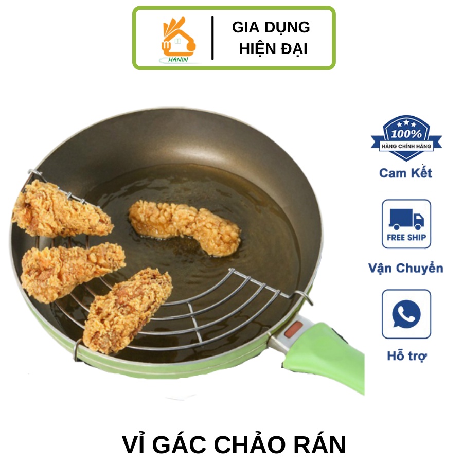 Vỉ Gác Chảo Rán Bằng Inox Tiện Dụng