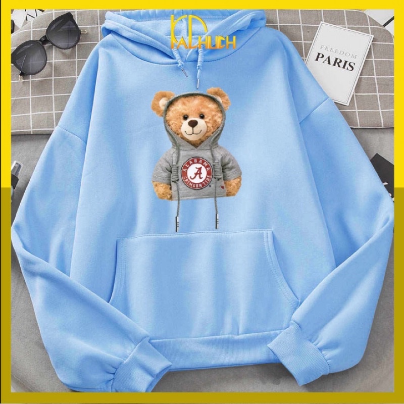 Áo hoodie nam nữ gấu moschino vải nỉ size từ 35-70kg