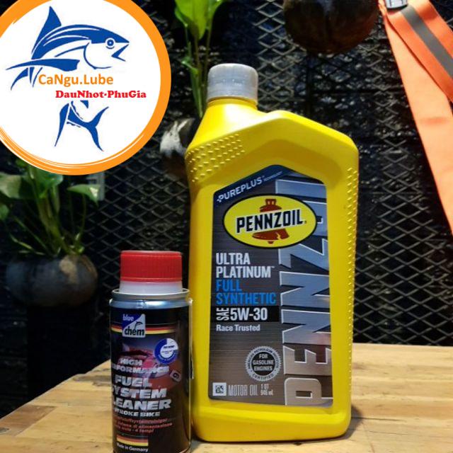 [RẺ MUỐN CHẾT] Nhớt Pennzoil Ultra Platinum 4T 5w30, vệ sinh buồng đốt Bluchem