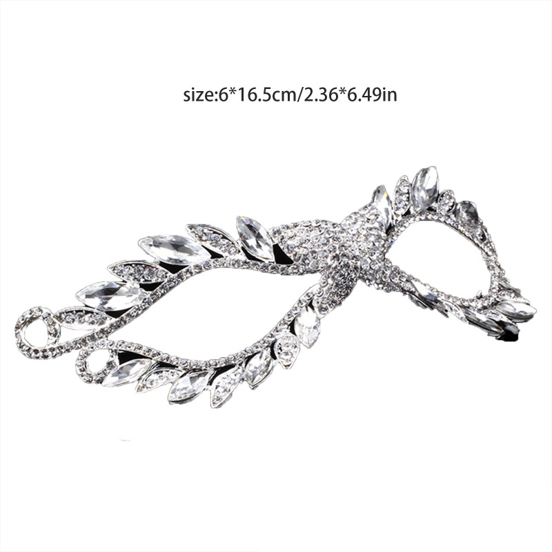 Mặt Nạ Nửa Mặt Đính Đá Lấp Lánh Sang Trọng