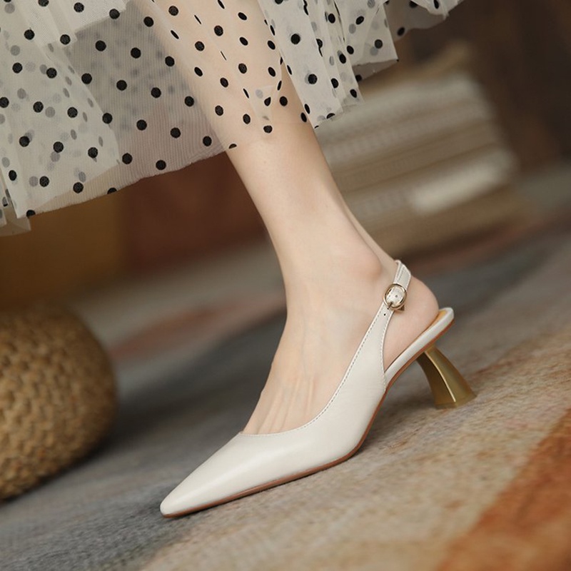 Giày sandal cao gót IELGY mũi nhọn phong cách Hàn Quốc thời trang cho nữ