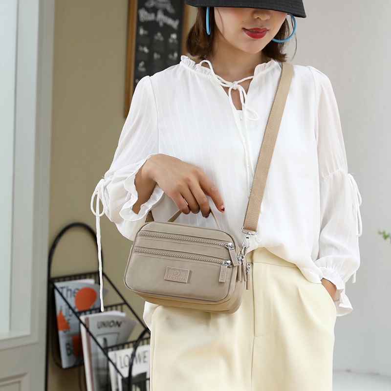 Túi Xách Vải Nylon Đeo Vai Nhiều Ngăn Phong Cách Mới Dành Cho Nữ
